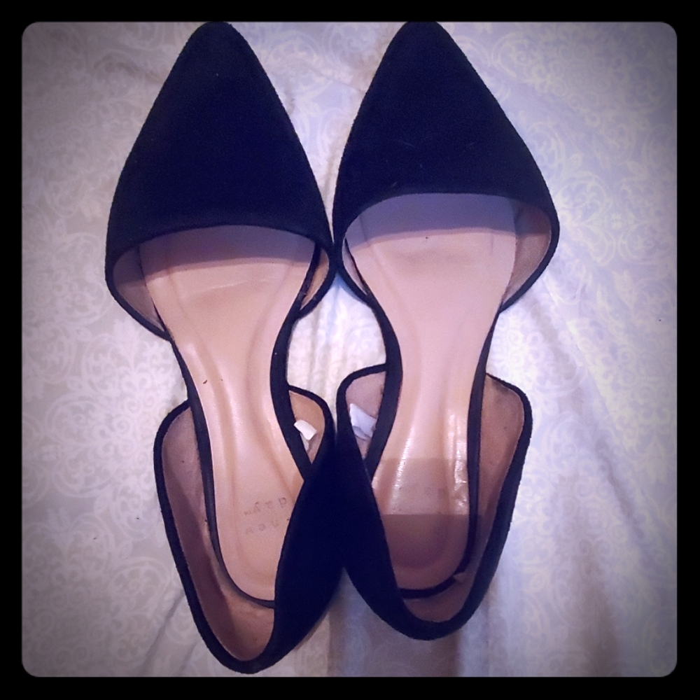 Womens pointed toe velvet flats